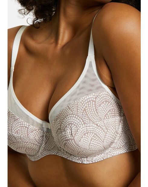 Soutien-gorge Complice imprimé graphique taupe