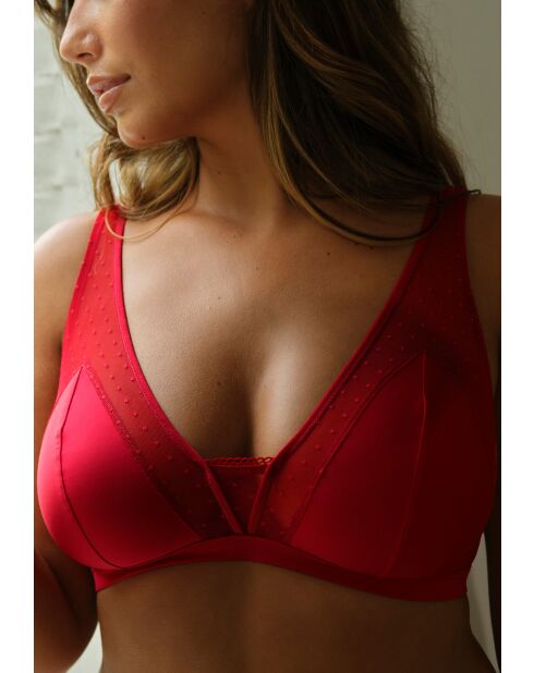 Soutien-gorge brassière sans armatures Rosie rouge pourpre