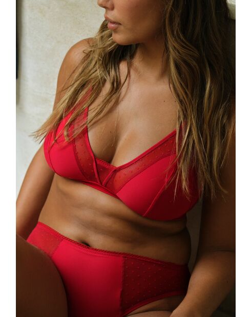 Soutien-gorge brassière sans armatures Rosie rouge pourpre