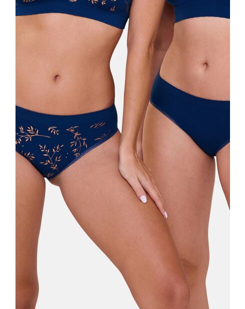Culotte Zen Anniversaire feuillage cuivré + marine