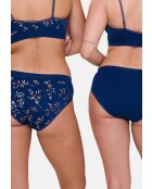 Culotte Zen Anniversaire feuillage cuivré + marine