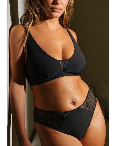Soutien-gorge brassière sans armatures Thelma noir