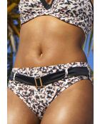 Culotte de bain SunSet Stay imprimé animal noir sable