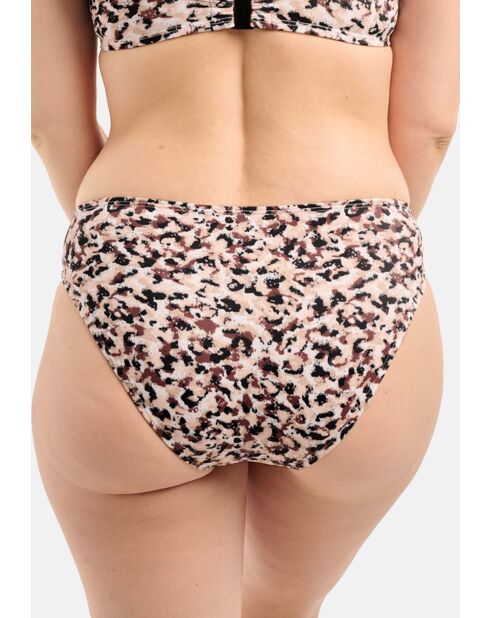 Culotte de bain SunSet Stay imprimé animal noir sable