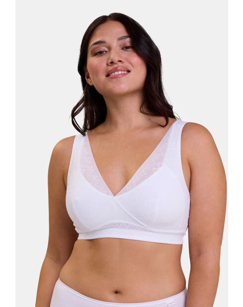 Soutien-gorge brassière sans armatures Rêveuse blanc