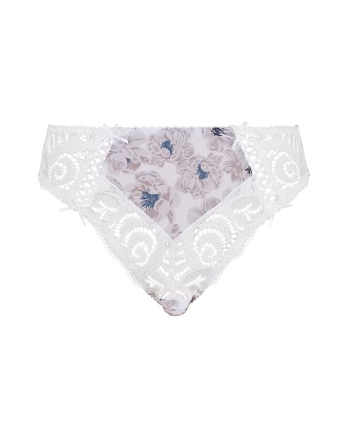 Culotte Amelie Print imprimé floral bleu et gris clair
