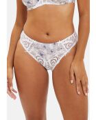Culotte Amelie Print imprimé floral bleu et gris clair