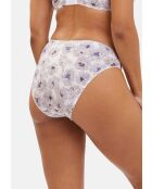 Culotte Amelie Print imprimé floral bleu et gris clair