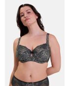 Soutien-gorge Hélène imprimé graphique anthracite