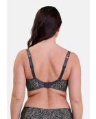 Soutien-gorge Hélène imprimé graphique anthracite