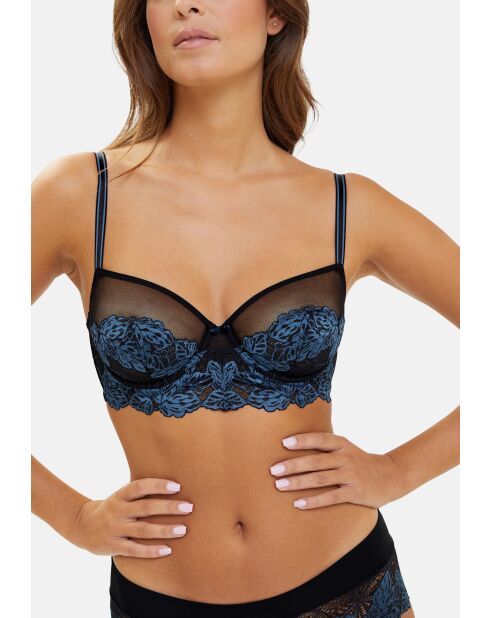 Soutien-gorge Surprenante noir & bleu veritable