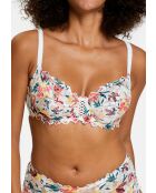 Soutien-gorge Arum Mosaic imprimé floral magnolia