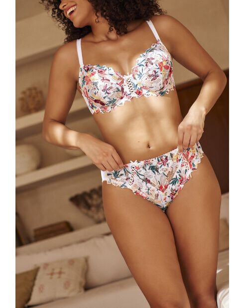 Soutien-gorge Arum Mosaic imprimé floral magnolia