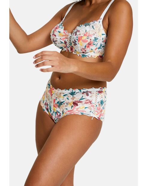 Soutien-gorge Arum Mosaic imprimé floral magnolia