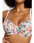 Soutien-gorge Arum Mosaic imprimé floral magnolia