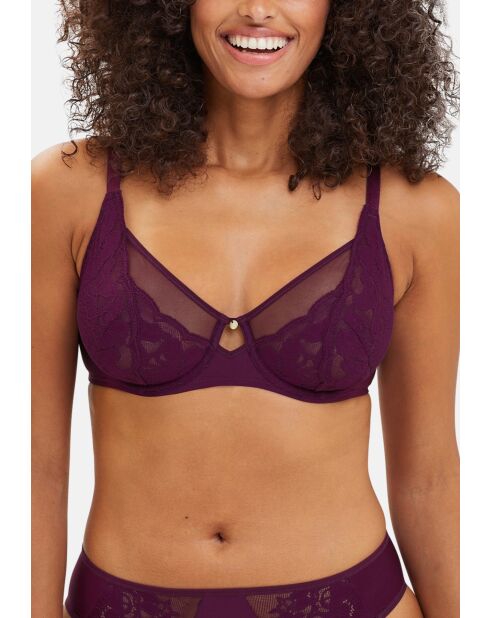 Soutien-gorge Romance violet profond