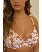 Soutien-gorge plongeant à armatures Zoé imprimé floral pure