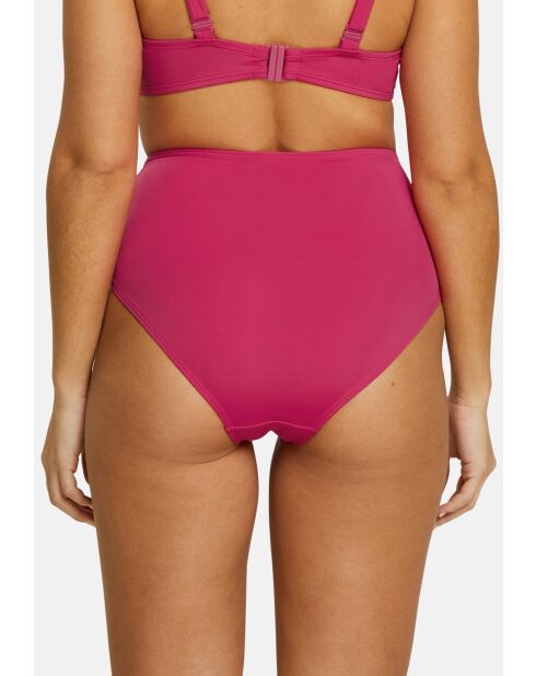 Culotte de bain taille haute Elevated Basics rose virtuel