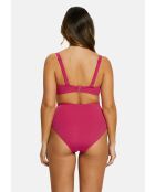 Culotte de bain taille haute Elevated Basics rose virtuel