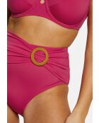 Culotte de bain taille haute Elevated Basics rose virtuel