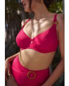 Culotte de bain taille haute Elevated Basics rose virtuel