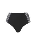 Culotte de bain taille haute At the World's End imprimé animal noire
