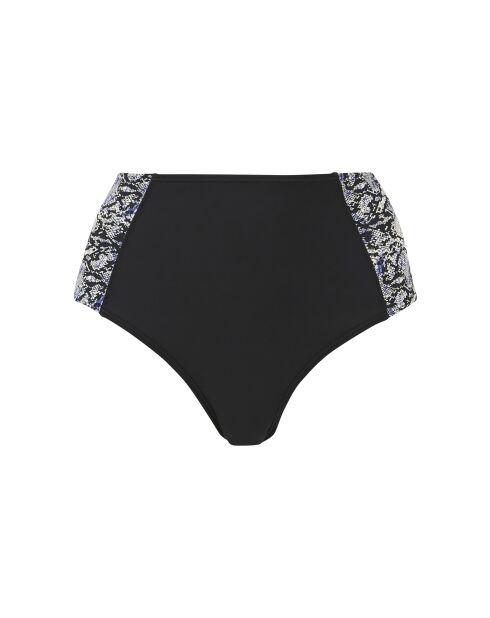 Culotte de bain taille haute At the World's End imprimé animal noire
