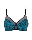 Soutien-gorge emboitant sans armatures Complice imprimé floral bleu émeraude