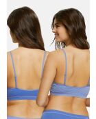 Lot de 2 brassières sans armatures Zen Attitude bleu amparo/blanc + bleu amparo