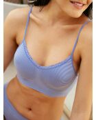 Lot de 2 brassières sans armatures Zen Attitude bleu amparo/blanc + bleu amparo