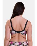 Soutien-gorge Aurélie imprimé dahlia foncé