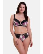 Soutien-gorge Aurélie imprimé dahlia foncé