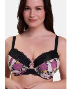 Soutien-gorge Aurélie imprimé dahlia foncé