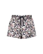 Short homewear Idole imprimé floral bleu rose