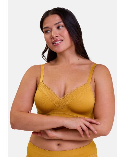 Soutien-gorge brassière Agathe jaune de chine
