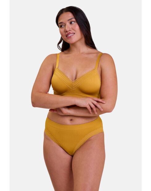 Soutien-gorge brassière Agathe jaune de chine