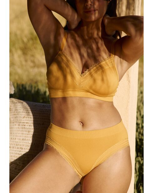 Soutien-gorge brassière Agathe jaune de chine