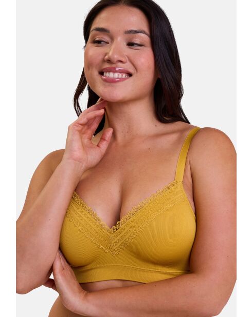Soutien-gorge brassière Agathe jaune de chine
