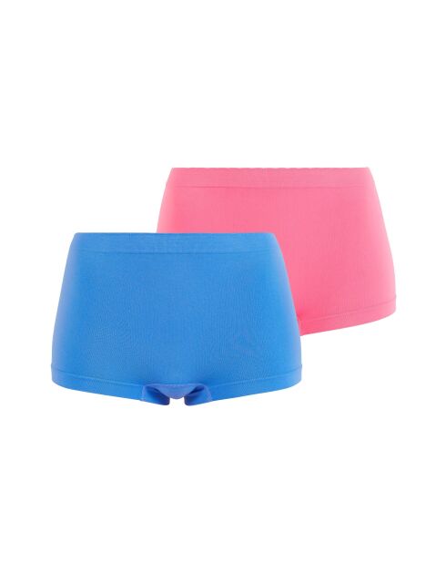 Lot de 2 shorties Zen Attitude bleuet + rose corail