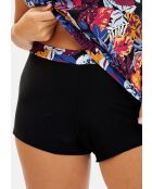 Short homewear Mathilde imprimé vegetal jungle noir