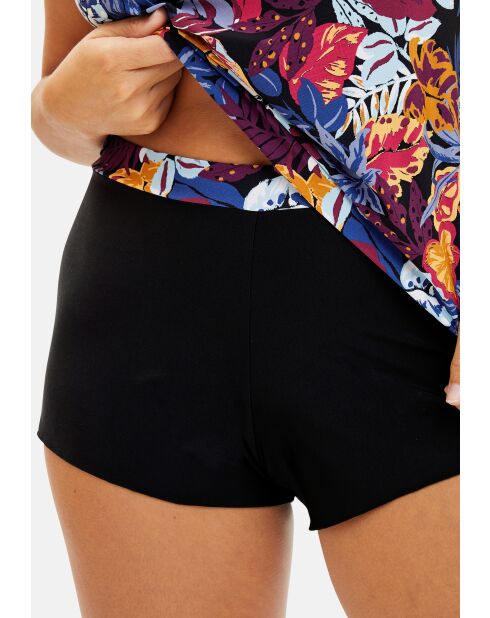 Short homewear Mathilde imprimé vegetal jungle noir