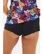 Short homewear Mathilde imprimé vegetal jungle noir