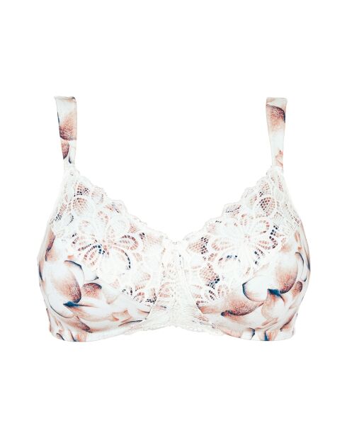 Soutien-gorge emboitant sans armatures Flora imprimé poesie pastel