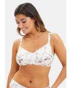 Soutien-gorge emboitant sans armatures Flora imprimé poesie pastel