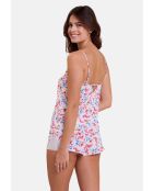 Short homewear Talentueuse imprimé aquarelle florale