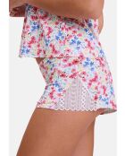 Short homewear Talentueuse imprimé aquarelle florale