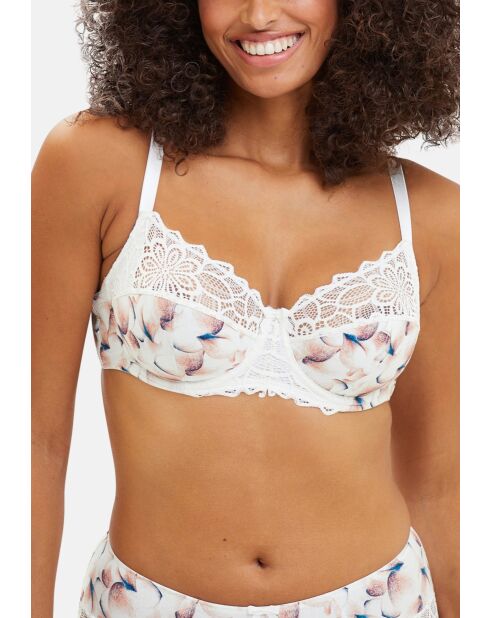 Soutien-gorge Flora imprimé poesie pastel