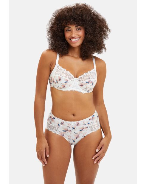 Soutien-gorge Flora imprimé poesie pastel