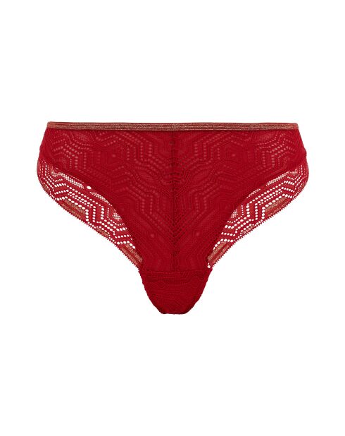 Tanga Somptueuse rouge dahlia