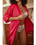 Kimono homewear Glam Chic rose rouge